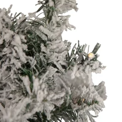 Sale 2' Pre-Lit Medium Flocked Bristol Pine Artificial Christmas Tree - Warm Clear LED Lights Pre-Lit