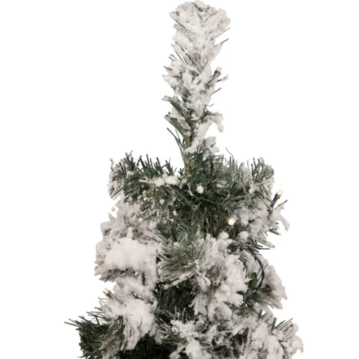 Sale 2' Pre-Lit Medium Flocked Bristol Pine Artificial Christmas Tree - Warm Clear LED Lights Pre-Lit