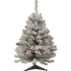 3' Pre-Lit Medium Heavily Flocked Madison Pine Artificial Christmas Tree, Multi Lights Flocked