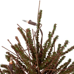 Hot 2' Pre-Lit Medium Potted Warsaw Twig Artificial Christmas Tree - Clear Lights Twig & Birch