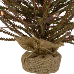 Hot 2' Pre-Lit Medium Potted Warsaw Twig Artificial Christmas Tree - Clear Lights Twig & Birch