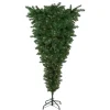 New 5.5' Pre-Lit Medium Upside Down Spruce Artificial Christmas Tree, Clear Lights Upside Down