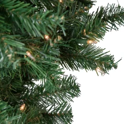 New 5.5' Pre-Lit Medium Upside Down Spruce Artificial Christmas Tree, Clear Lights Upside Down