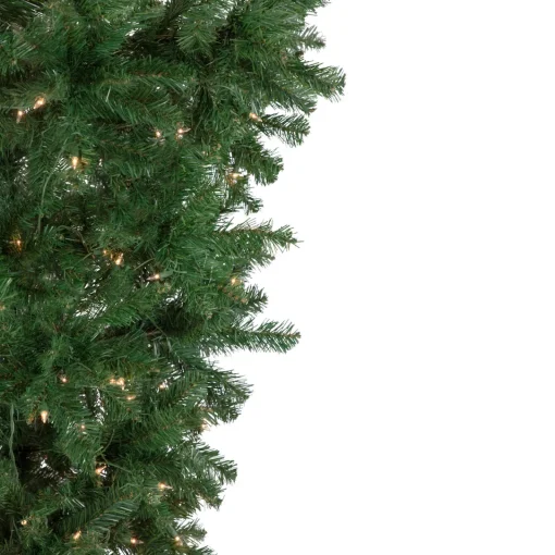 New 5.5' Pre-Lit Medium Upside Down Spruce Artificial Christmas Tree, Clear Lights Upside Down