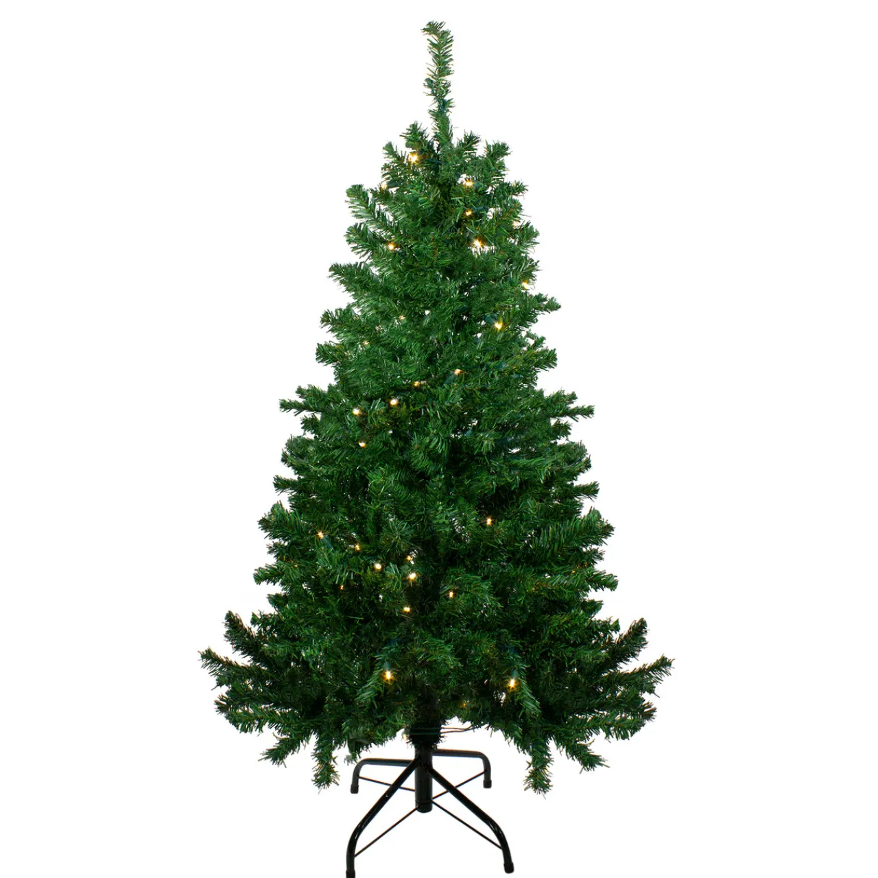 Hot 4' Pre-Lit Mixed Classic Pine Medium Artificial Christmas Tree - Warm Clear LED Lights Pre-Lit