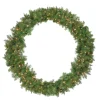 New 48" Pre-Lit Northern Pine Artificial Christmas Wreath With Clear Lights Pre Lit
