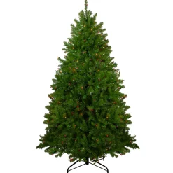 Outlet 6.5' Pre-Lit Northern Pine Full Artificial Christmas Tree - Multi-Color Lights Pre-Lit
