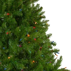 Outlet 6.5' Pre-Lit Northern Pine Full Artificial Christmas Tree - Multi-Color Lights Pre-Lit