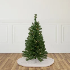 Outlet 3' Pre-Lit Oakridge Noble Fir Artificial Christmas Tree, Clear Lights Pre-Lit