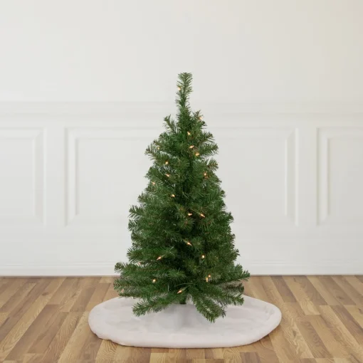 Outlet 3' Pre-Lit Oakridge Noble Fir Artificial Christmas Tree, Clear Lights Pre-Lit