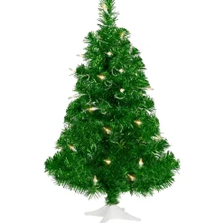 Hot 2' Pre-Lit Paradise Lime Green Tinsel Pine Artificial Christmas Tree - Clear Lights Colorful