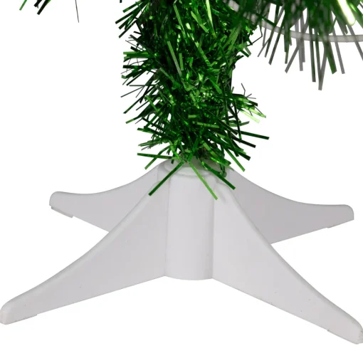 Hot 2' Pre-Lit Paradise Lime Green Tinsel Pine Artificial Christmas Tree - Clear Lights Colorful