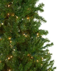 Clearance 7.5' Pre-Lit Pencil Canadian Pine Artificial Christmas Tree - Clear Lights Pre-Lit