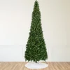 16' Pre-Lit Pendleton Spruce Slim Artificial Christmas Tree, Clear Lights Commercial