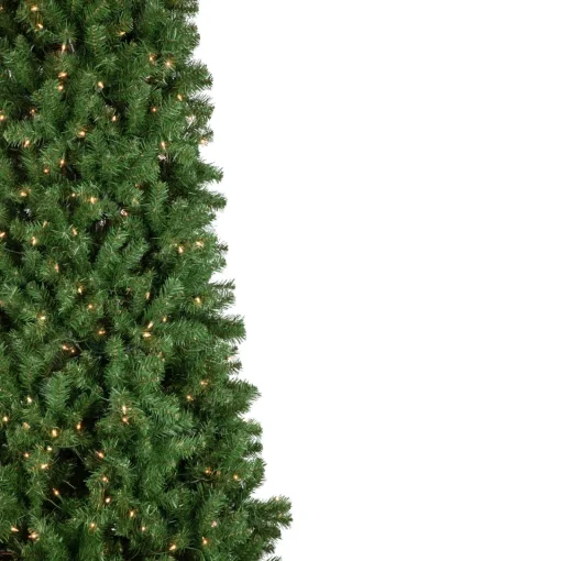 16' Pre-Lit Pendleton Spruce Slim Artificial Christmas Tree, Clear Lights Commercial