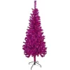Sale 6' Pre-Lit Pink Artificial Tinsel Christmas Tree, Clear Lights Colorful