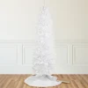 Discount 9' Pre-Lit Rapids White Pine Pencil Artificial Christmas Tree, Clear Lights Colorful