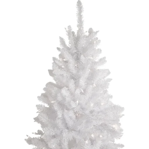 Discount 9' Pre-Lit Rapids White Pine Pencil Artificial Christmas Tree, Clear Lights Colorful