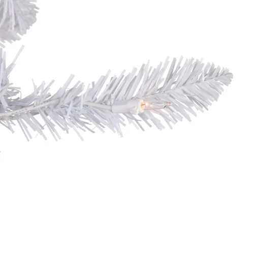 Discount 9' Pre-Lit Rapids White Pine Pencil Artificial Christmas Tree, Clear Lights Colorful