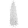 Online 7.5' Pre-Lit Rapids White Pine Pencil Artificial Christmas Tree, Clear Lights Colorful