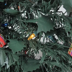 Clearance 6' Pre-Lit Red Plaid Pre-Decorated Pop-Up Artificial Christmas Tree, Multicolor Lights Pop Up