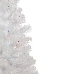 Discount 4' Pre-lit Rockport White Pine Artificial Christmas Tree, Multi Lights Colorful