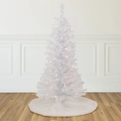 Online 4' Pre-lit Rockport White Pine Artificial Christmas Tree, Clear Lights Colorful