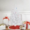 Best 2' Pre-lit Rockport White Pine Artificial Christmas Tree, Multi Lights Colorful
