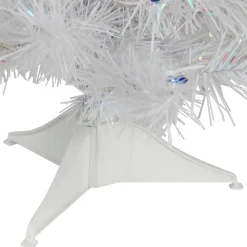 Best 2' Pre-lit Rockport White Pine Artificial Christmas Tree, Multi Lights Colorful