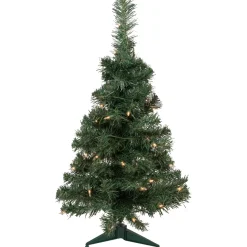 New 2' Pre-Lit Slim Blackwater Fir Artificial Christmas Tree - Clear Lights Pre-Lit