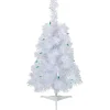 Online 2' Pre-Lit Slim White Artificial Christmas Tree - Green Lights Colorful