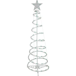 Online 4' Pre-Lit Spiral Outdoor Christmas Tree with Star Topper, Green Lights Trees