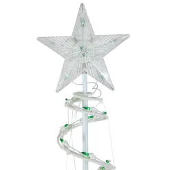 Online 4' Pre-Lit Spiral Outdoor Christmas Tree with Star Topper, Green Lights Trees