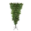 Discount 6.5' Pre-Lit Upside Down Spruce Artificial Christmas Tree - Warm White LED Lights Upside Down