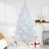 New 7.5' Pre-Lit White Alaskan Pine Artificial Christmas Tree, Warm White LED Lights Colorful