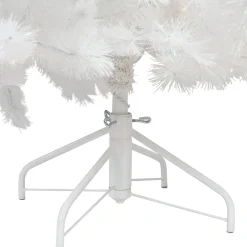 New 7.5' Pre-Lit White Alaskan Pine Artificial Christmas Tree, Warm White LED Lights Colorful