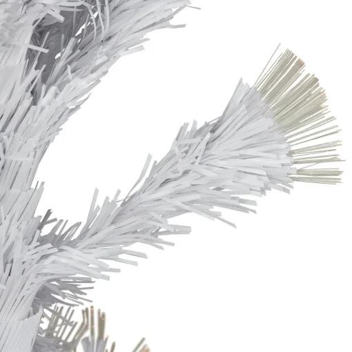 Best 3' Pre-Lit White Fiber Optic Artificial Christmas Tree, Warm White Lights Fiber Optic