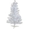 Outlet 3' Pre-lit White Iridescent Pine Artificial Christmas Tree - Multi Lights Colorful