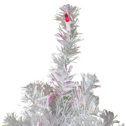 Sale 4' Pre-lit White Iridescent Pine Artificial Christmas Tree - Pink Lights Colorful