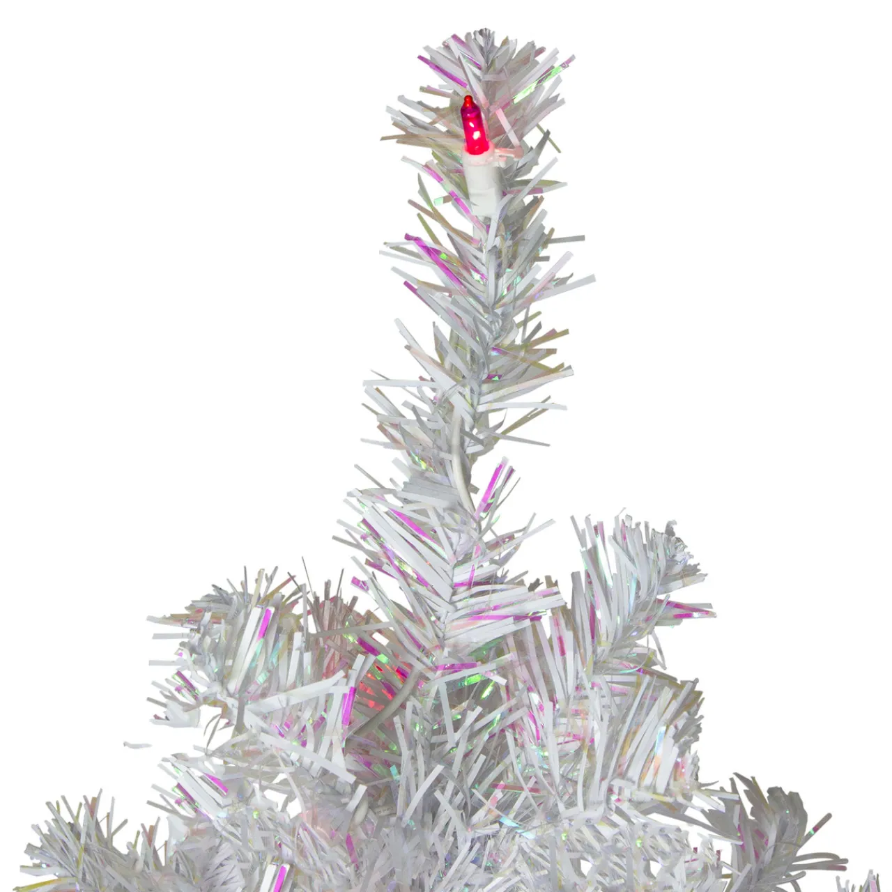 Sale 4' Pre-lit White Iridescent Pine Artificial Christmas Tree - Pink Lights Colorful