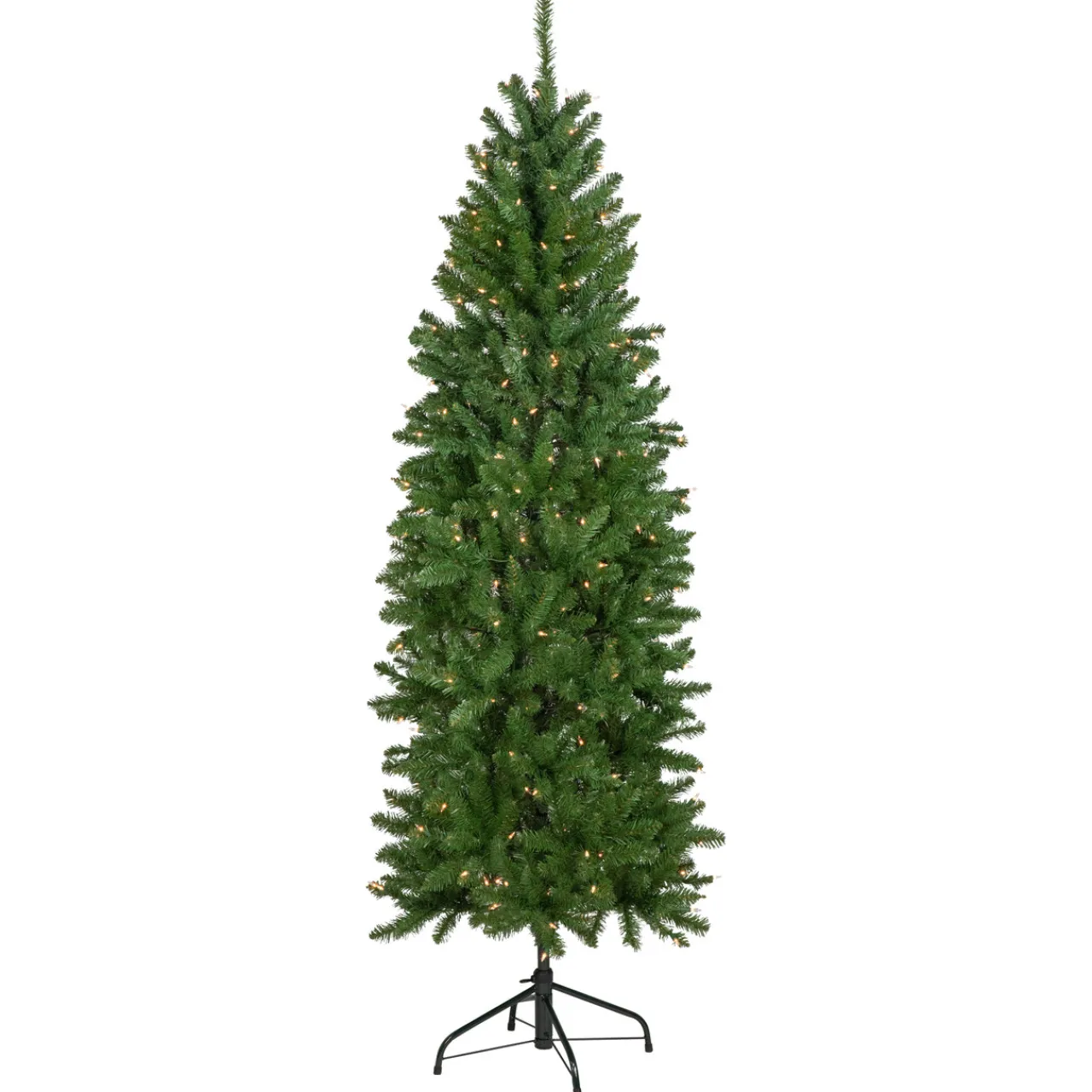 Sale 6.5' Pre-Lit White River Fir Pencil Artificial Christmas Tree, Clear Lights Pre-Lit