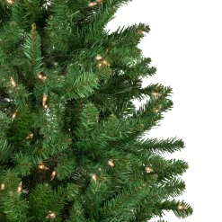 Sale 6.5' Pre-Lit White River Fir Pencil Artificial Christmas Tree, Clear Lights Pre-Lit