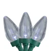 Best 50 Pure White LED C7 Mini Christmas Lights, 20.25 ft Green Wire C7 & C9 Lights
