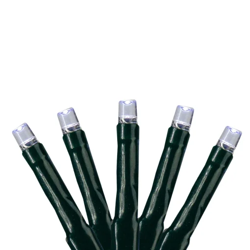 Outlet 200 Pure White Multi-Function LED M5 Mini Christmas Lights - 20.5 ft Green Wire Led