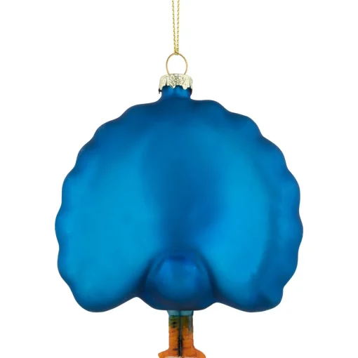Online 4.75" Purple and Pink Peacock Glass Christmas Ornament Animals