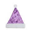 Outlet 21" Purple and White Sequin Snowflake Christmas Santa Hat Costume Accessory - Medium Costumes