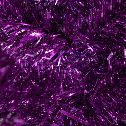 Hot 4' Purple Artificial Tinsel Christmas Tree, Unlit Colorful
