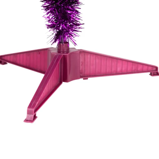 Hot 4' Purple Artificial Tinsel Christmas Tree, Unlit Colorful
