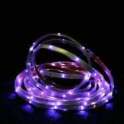 Sale 18' Purple LED Outdoor Christmas Linear Tape Lighting - White Finish Rope & Tape