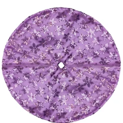 Outlet 20" Purple Sequin Snowflake Mini Christmas Tree Skirt Cloth|Metal